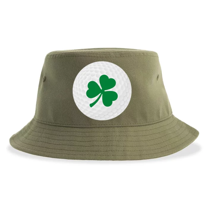 Golf Ball Clover St Patricks Day Ball Golfer Gift Sustainable Bucket Hat