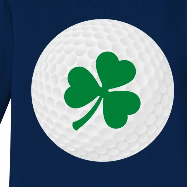 Golf Ball Clover St Patricks Day Ball Golfer Gift Baby Long Sleeve Bodysuit