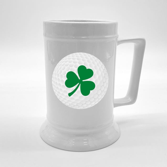 Golf Ball Clover St Patricks Day Ball Golfer Gift Front & Back Beer Stein