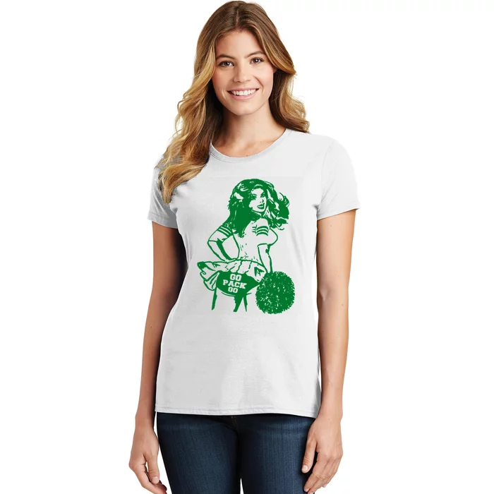 Green Bay Cheerleader Vintage Fan Wisconsin Women's T-Shirt