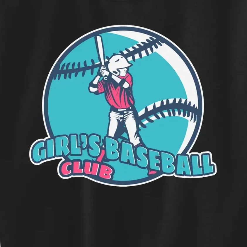 Girls Baseball Club Kids Sweatshirt