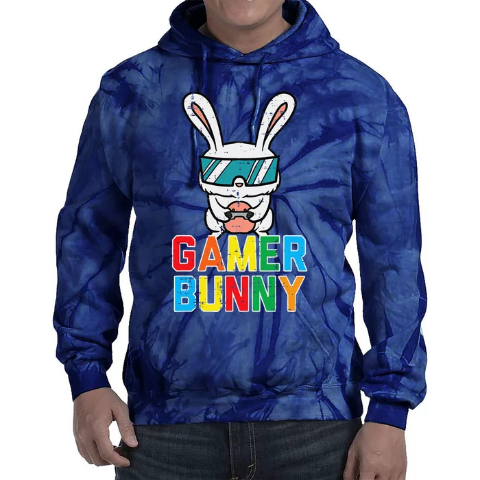 Gamer Bunny Cute Easter Video Game Gaming Tie Dye Hoodie