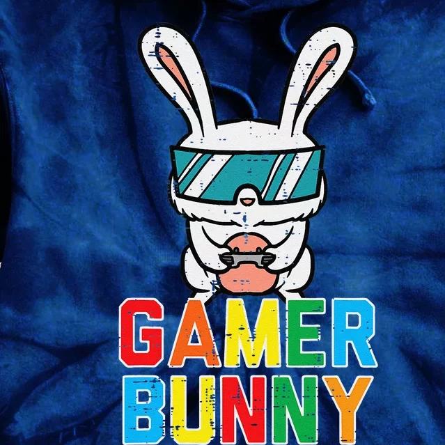 Gamer Bunny Cute Easter Video Game Gaming Tie Dye Hoodie