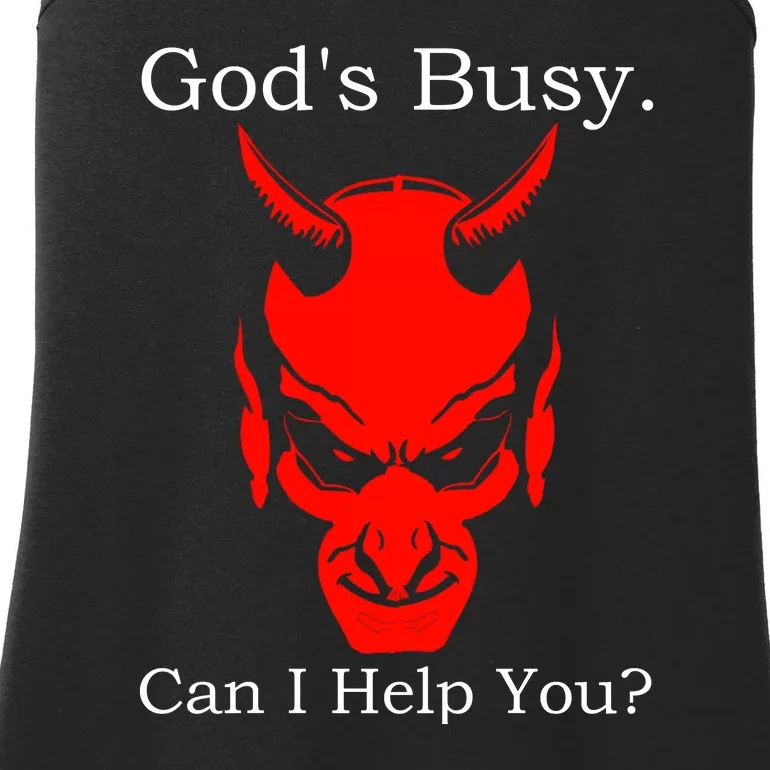 God's Busy Can I Help You Ladies Essential Tank