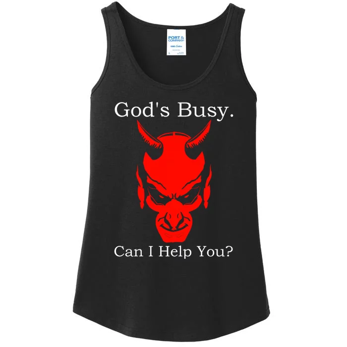 God's Busy Can I Help You Ladies Essential Tank