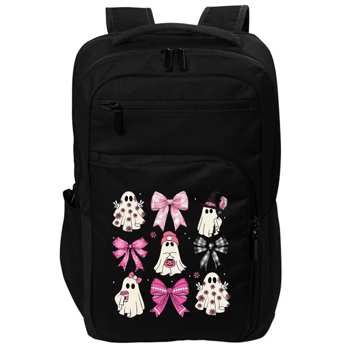 Ghost Bow Coquette Halloween Spooky Season Impact Tech Backpack