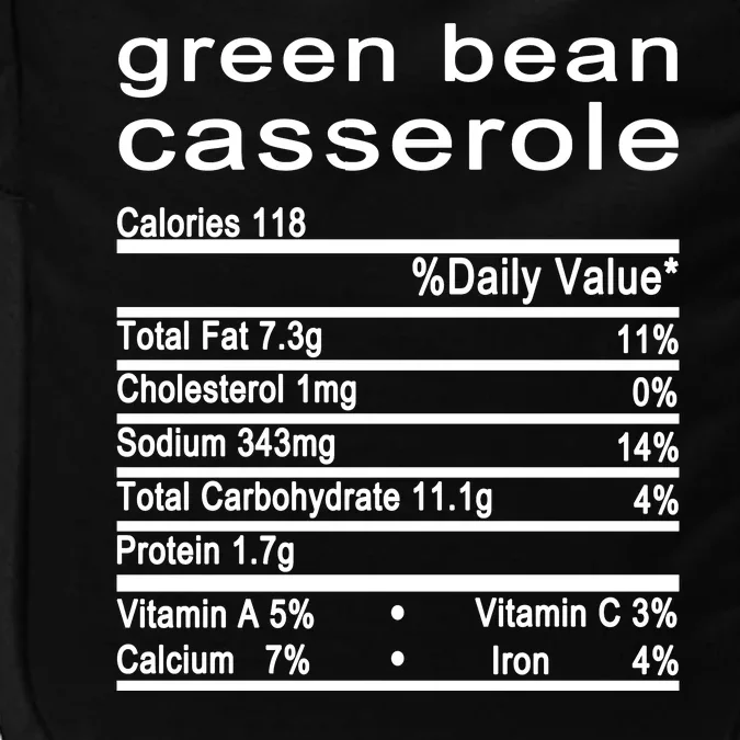 Green Bean Casserole Nutrition Facts Label Impact Tech Backpack