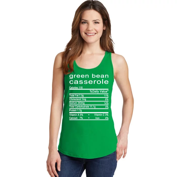 Green Bean Casserole Nutrition Facts Label Ladies Essential Tank