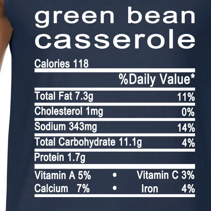 Green Bean Casserole Nutrition Facts Label Comfort Colors® Tank Top