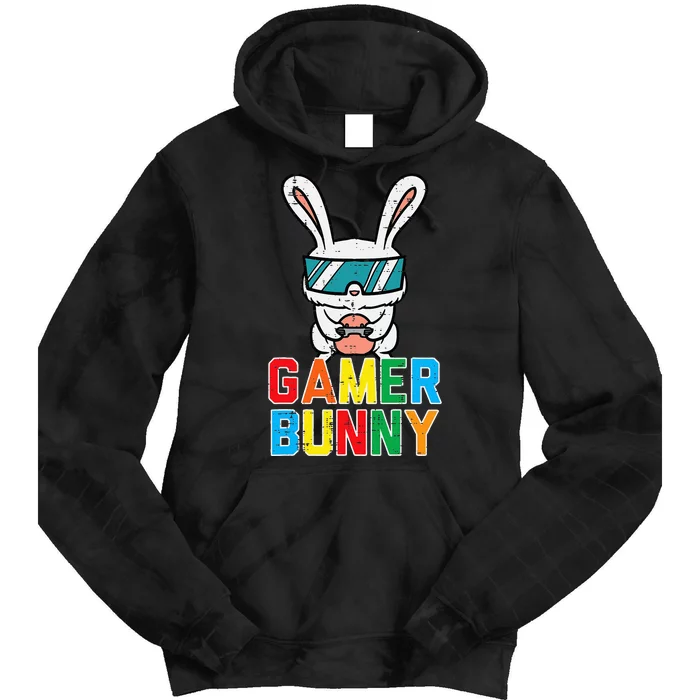 Gamer Bunny Cute Easter Video Game Gaming Tie Dye Hoodie