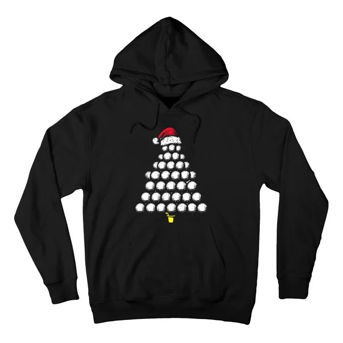 Golf Balls Christmas Tree Xmas Golfing Golfer Christmas Golf Hoodie