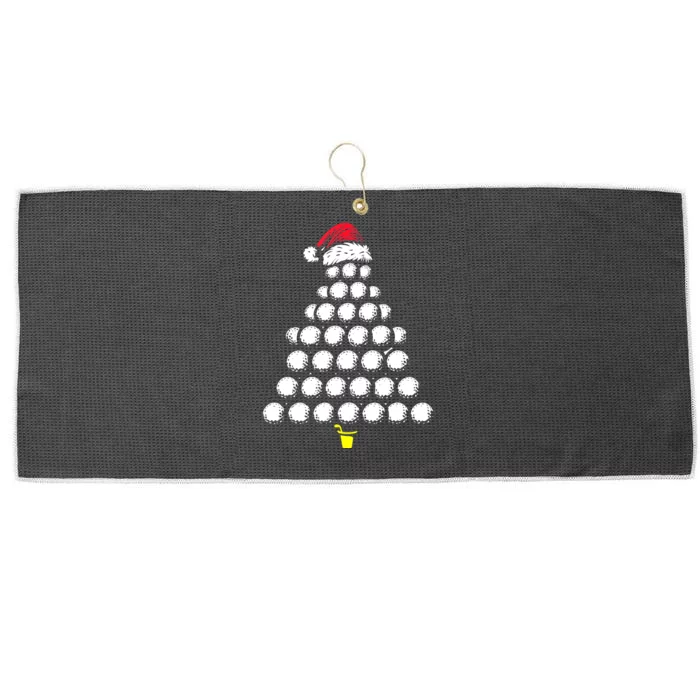 Golf Balls Christmas Tree Xmas Golfing Golfer Christmas Golf Large Microfiber Waffle Golf Towel