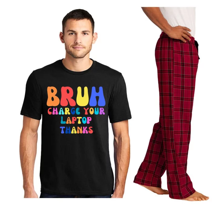 Groovy Bruh Charge Your Laptop Pajama Set