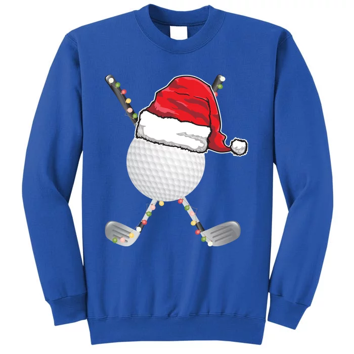 Golf Ball Christmas Santa Hat Funny Xmas Golfer Pajama Gift Sweatshirt