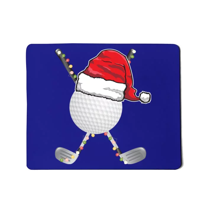 Golf Ball Christmas Santa Hat Funny Xmas Golfer Pajama Gift Mousepad