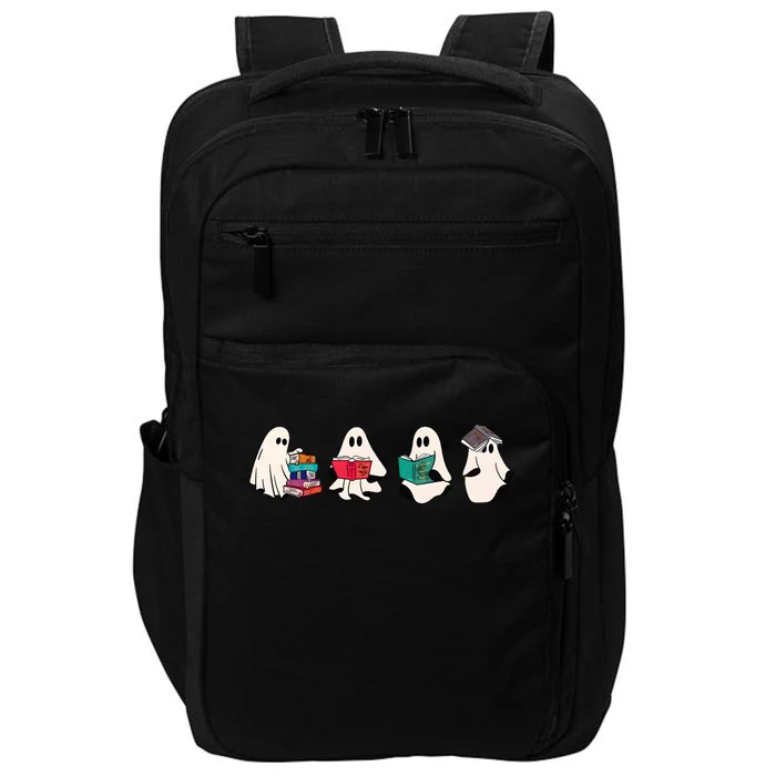 Ghost Bookish Cute Ghoul Halloween Bookworm Book Lover Impact Tech Backpack