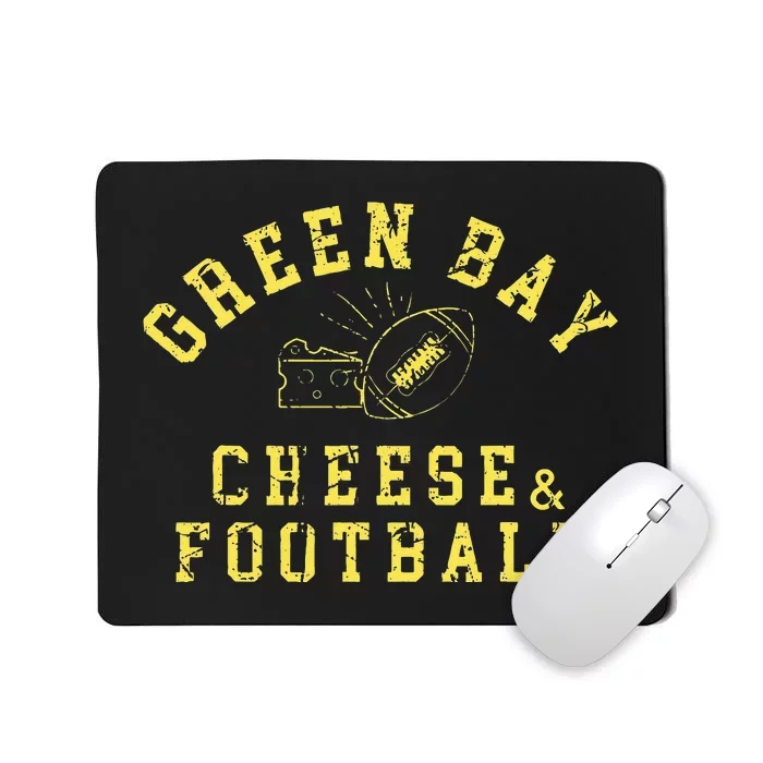 Green Bay Cheese & Football Distressed Gift Mousepad