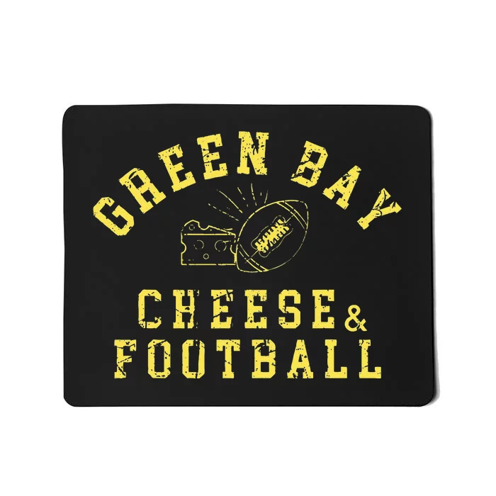 Green Bay Cheese & Football Distressed Gift Mousepad