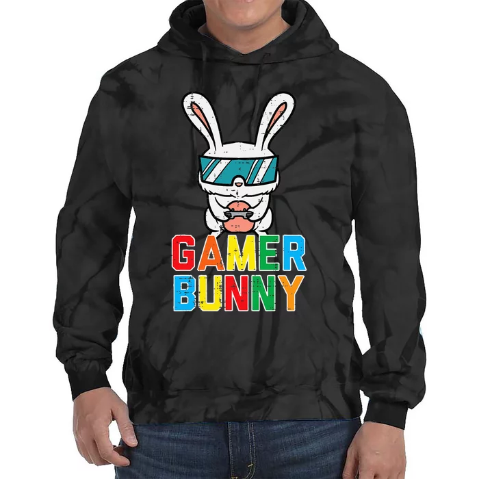 Gamer Bunny Cute Easter Video Game Gaming Tie Dye Hoodie