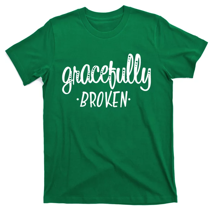 Gracefully Broken Christian Religious Grace Christmas T-Shirt