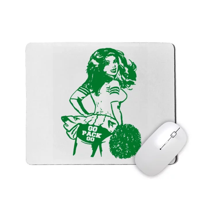 Green Bay Cheerleader Vintage Fan Wisconsin Mousepad