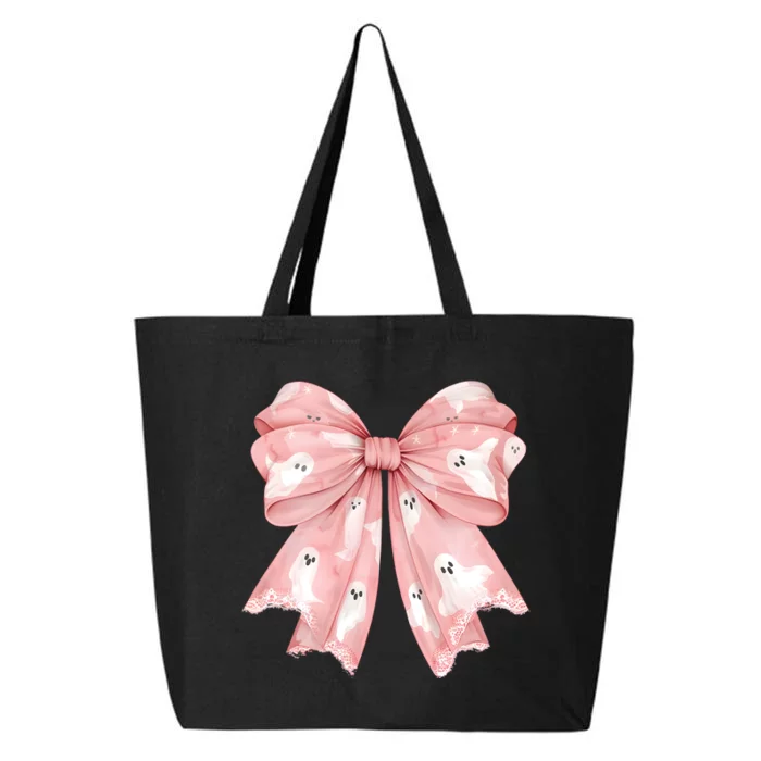 Ghost Bow Coquette Cute Halloween Costume 25L Jumbo Tote