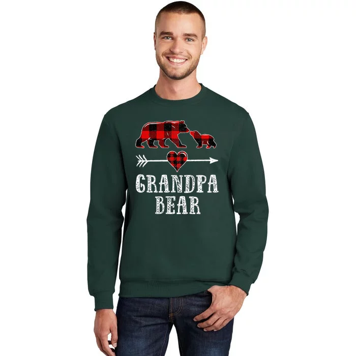 Grandpa Bear Christmas Grandpa Bear Plaid Pajama Tall Sweatshirt