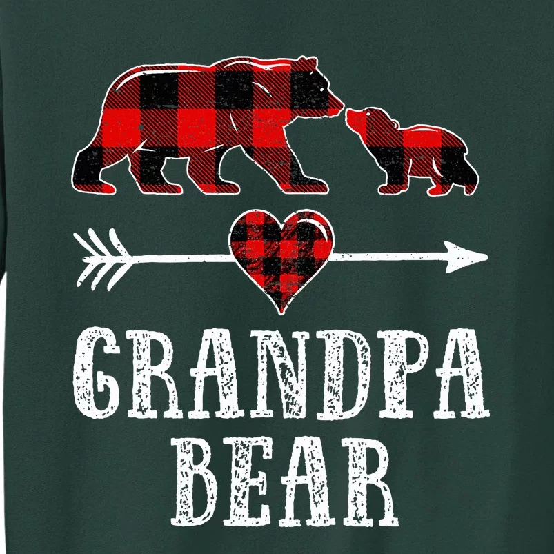 Grandpa Bear Christmas Grandpa Bear Plaid Pajama Tall Sweatshirt