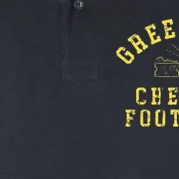 Green Bay Cheese & Football Distressed Gift Softstyle Adult Sport Polo