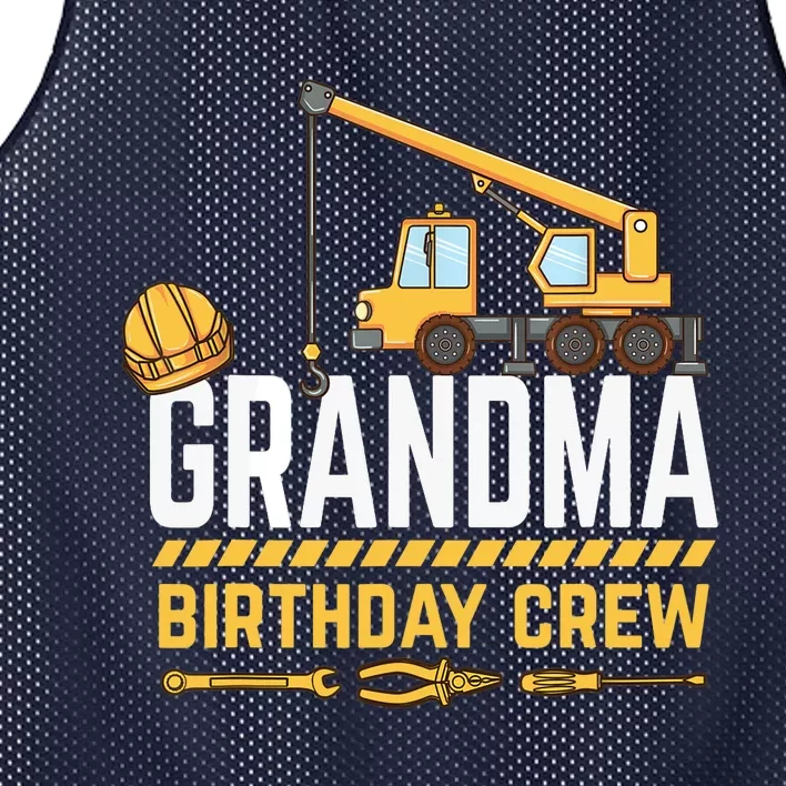 Grandma Birthday Crew Construction Birthday Mesh Reversible Basketball Jersey Tank