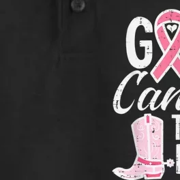 Give Breast Cancer The Boot Pink Ribbon Awareness Women Dry Zone Grid Performance Polo