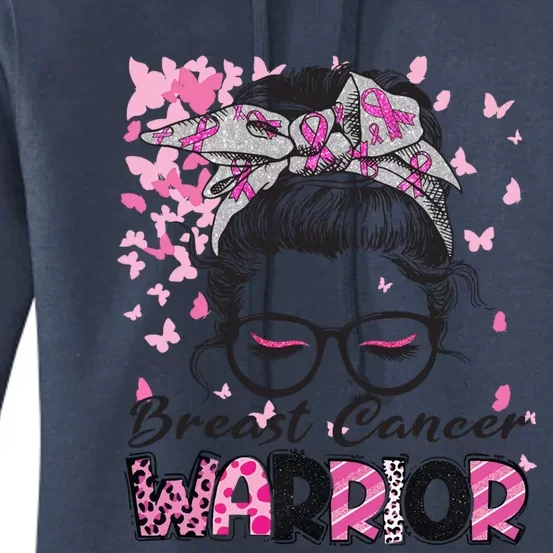 Girl Breast Cancer Warrior Gift Women's Pullover Hoodie