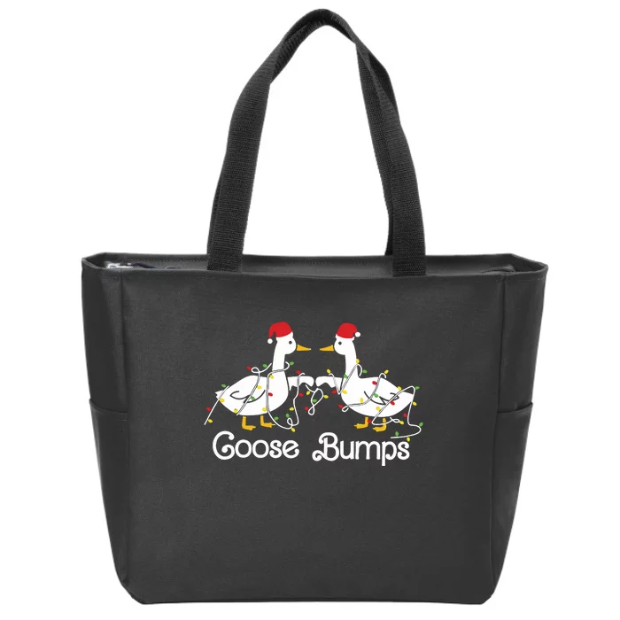 Goose Bumps Christmas Zip Tote Bag