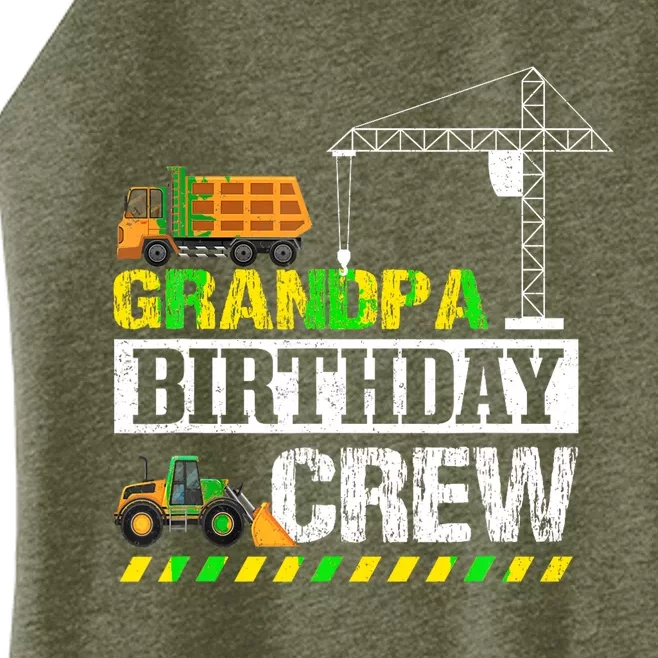 Grandpa Birthday Crew Excavator Construction Ruck Crane Fan Women’s Perfect Tri Rocker Tank