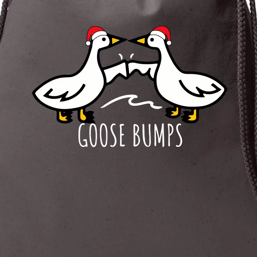 Goose Bumps Christmas Santa Hat Goosebumps Humorous Pun Design For Dad Joke Drawstring Bag