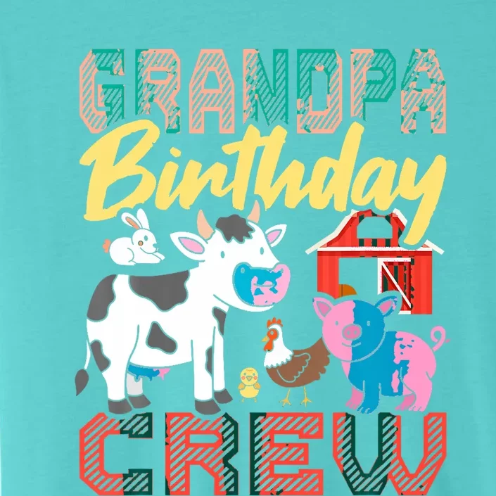 Grandpa Birthday Crew Farm Animals Birthday Party Supplies ChromaSoft Performance T-Shirt