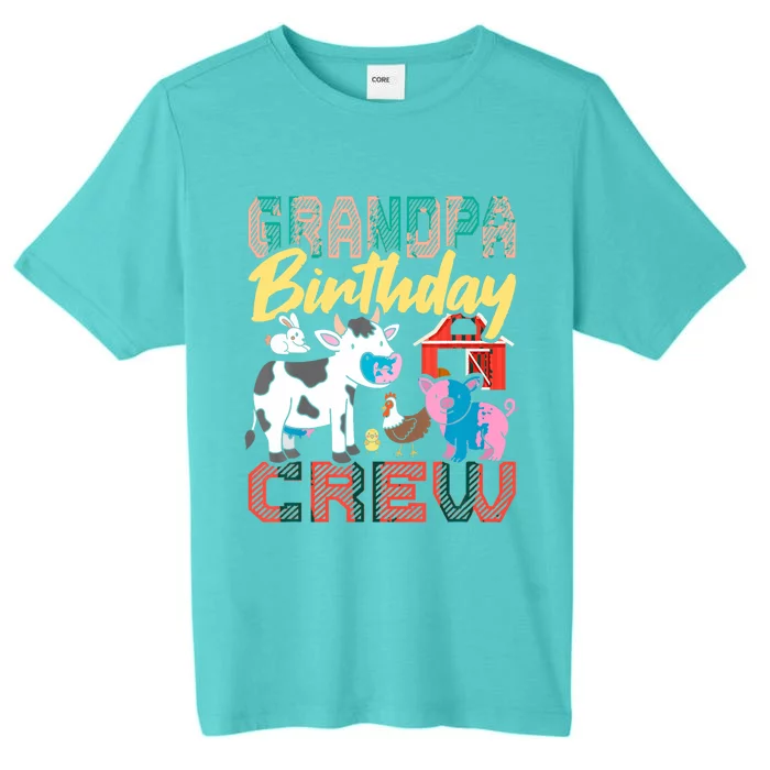 Grandpa Birthday Crew Farm Animals Birthday Party Supplies ChromaSoft Performance T-Shirt