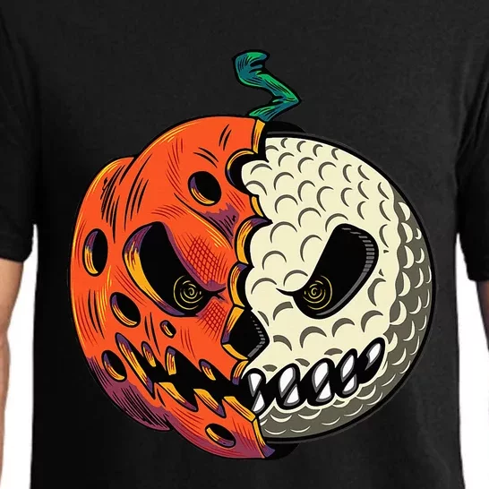 Golf Ball Costume Pumpkin Skull Halloween Golf Player Pajama Set