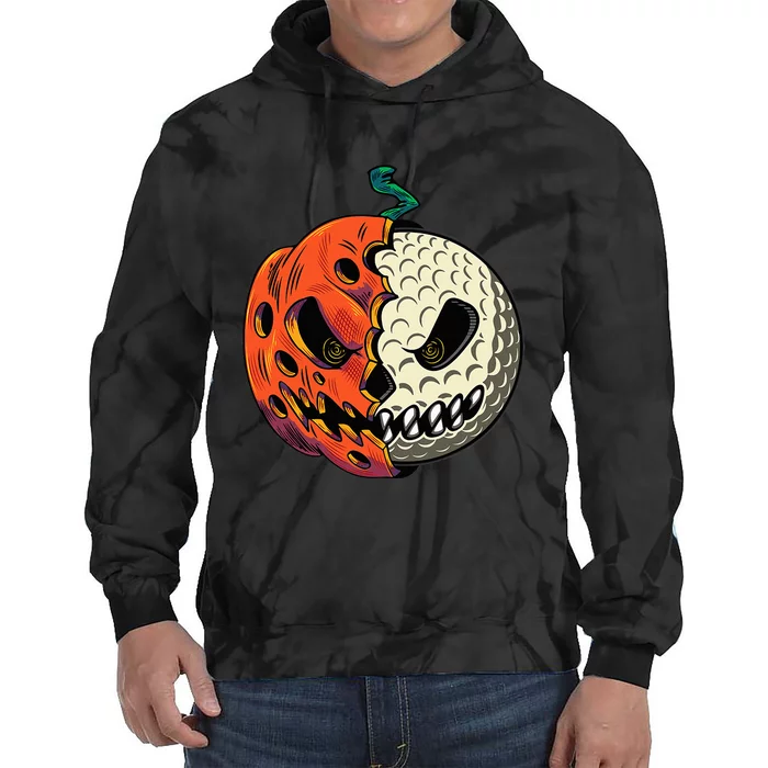 Golf Ball Costume Pumpkin Skull Halloween Golf Player Tie Dye Hoodie