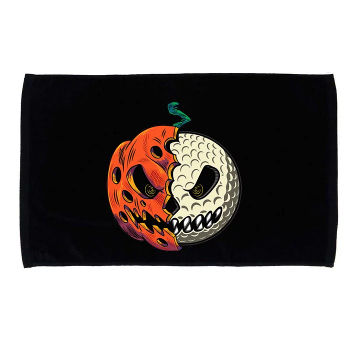 Golf Ball Costume Pumpkin Skull Halloween Golf Player Microfiber Hand Towel