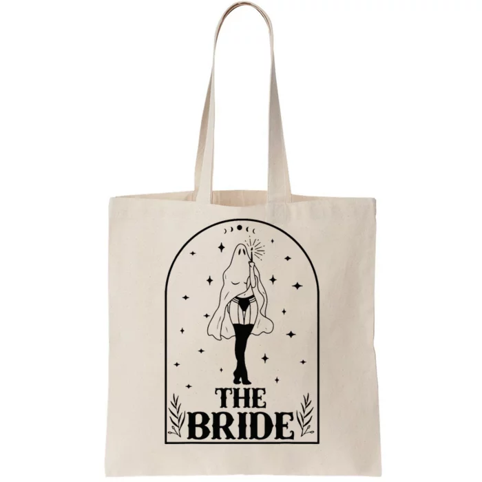 Ghost Bride Coven Witchy Gothic Wedding Bachelorette Party Tote Bag