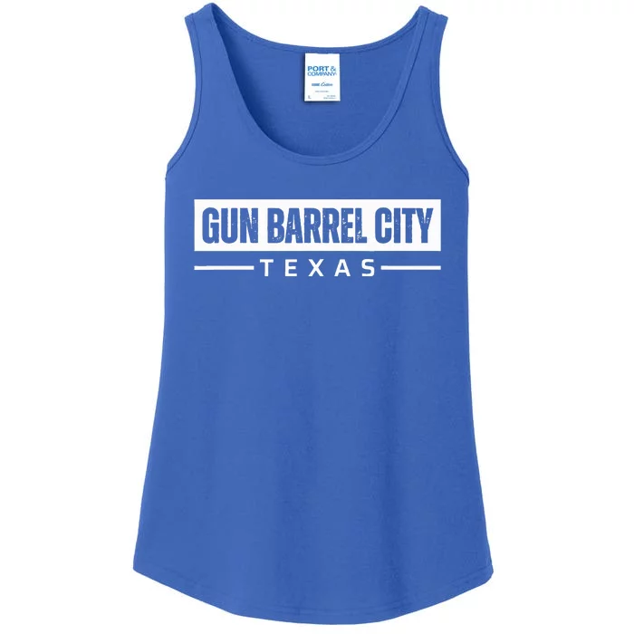 Gun Barrel City Texas Vintage Retro Souvenirs Ladies Essential Tank