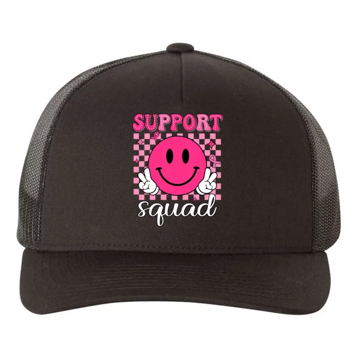 Groovy Breast Cancer Awareness Support Squad Yupoong Adult 5-Panel Trucker Hat