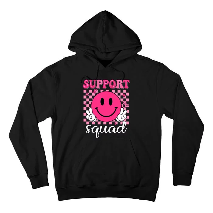 Groovy Breast Cancer Awareness Support Squad Tall Hoodie