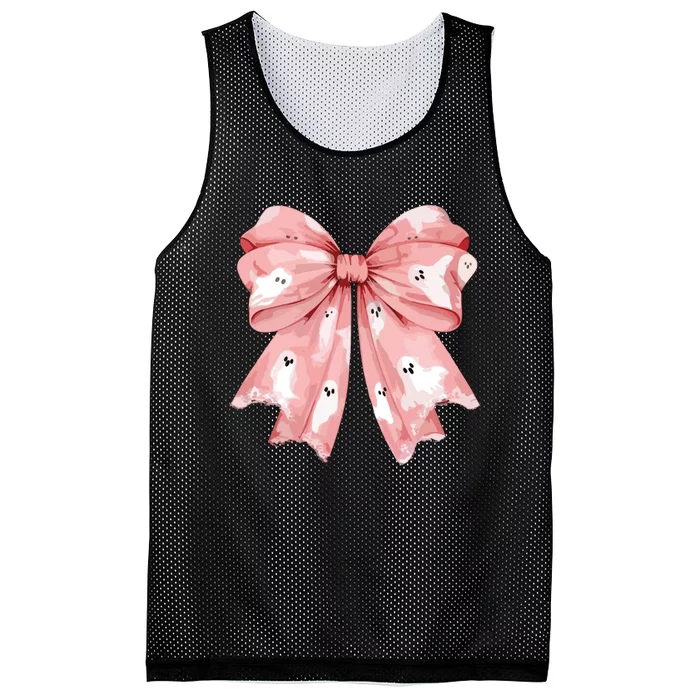 Ghost Bow Coquette Mesh Reversible Basketball Jersey Tank