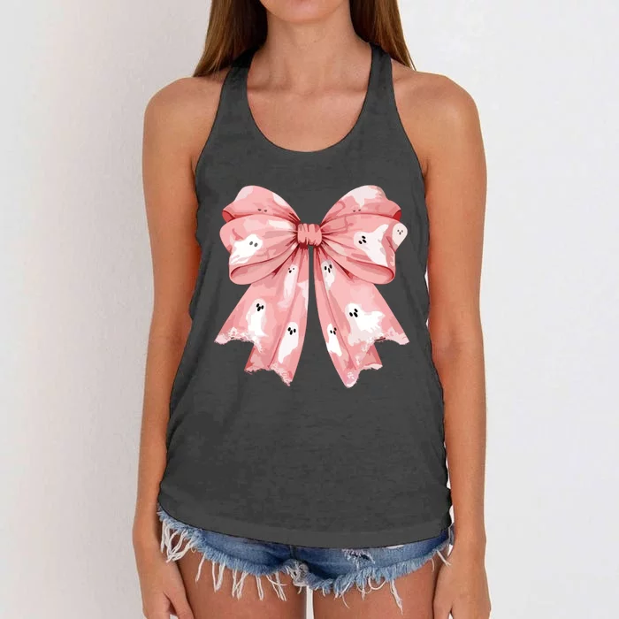 Ghost Bow Coquette Women's Knotted Racerback Tank