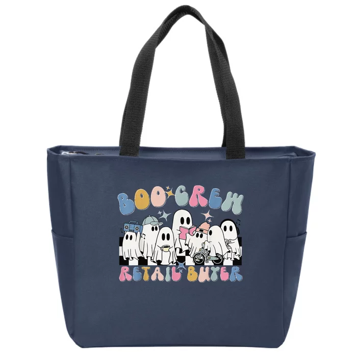 Groovy Boo Crew Retail Buyer Halloween Cute Ghost Zip Tote Bag