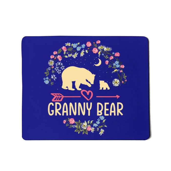 Granny Bear Christmas Family Flower Grandma Xmas Cute Gift Mousepad