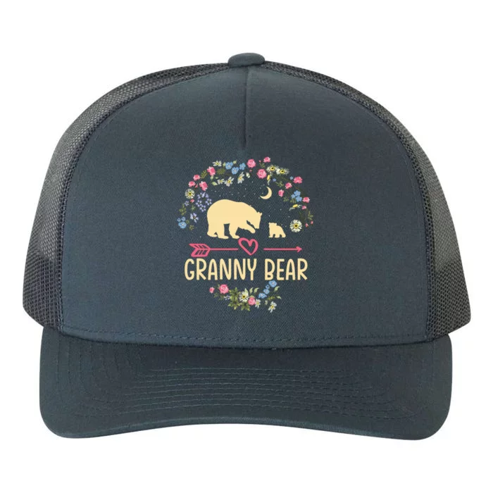 Granny Bear Christmas Family Flower Grandma Xmas Cute Gift Yupoong Adult 5-Panel Trucker Hat