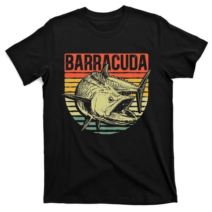 Great Barracuda Cuda Fishing Wildlife Saltwater Fish Art T-Shirt